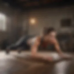 A person demonstrating a plank exercise, showcasing core strength