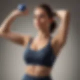 Illustration depicting effective exercises for underarm toning