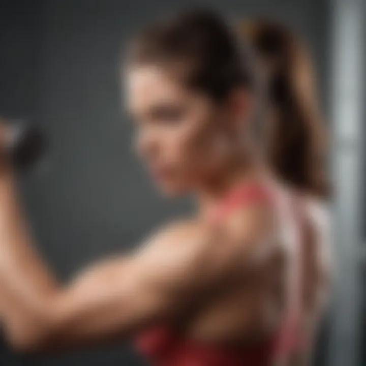 Visual representation of strength training techniques for arms