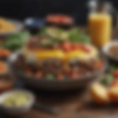 Nutrient-dense Fat Loss Meal Healthy meal with ingredients rich in nutrients for fat loss