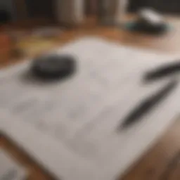 A detailed budget sheet with highlighted expenses