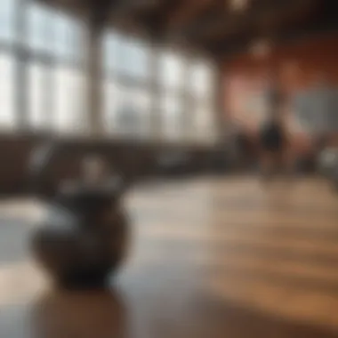 Rev Up Your Routine with Kettlebell Training A dynamic kettlebell workout in a sunlit gym