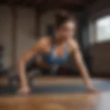 A woman performing plank twists exercise