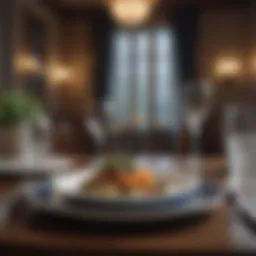 Elegant dining setting with fine china and silverware