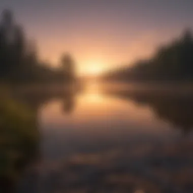 Majestic Sunrise Reflecting Hope Spectacular sunrise over a serene lake