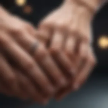 Close-up of intertwined fingers symbolizing connection