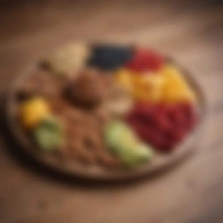 Variety of nuts and fruits displayed on a wooden tray