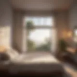 A serene sunrise illuminating a peaceful bedroom space.