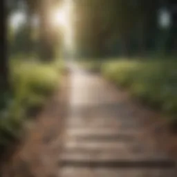 A serene park pathway inviting a casual stroll.