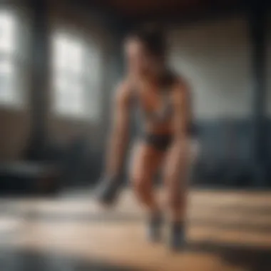 High-intensity interval training exercise illustrating full-body movement