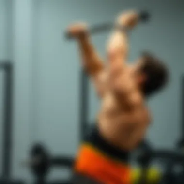 Illustration of a person performing overhead tricep extension with resistance
