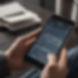 User interacting with a digital planning app interface on an iOS device