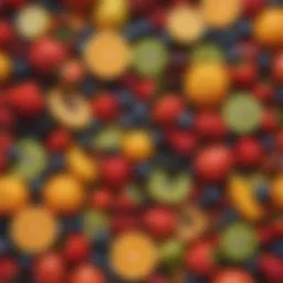 A vibrant spread of nutrient-rich fruits showcasing their colors and textures