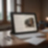 Innovative Writing Interface Creative writing app interface on iPad