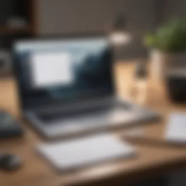 An organized desk featuring a planner alongside a digital calendar on a laptop screen.