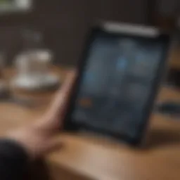 A sleek iPad displaying a task management app interface