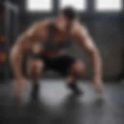 Dynamic bodyweight exercise showcasing strength and flexibility.