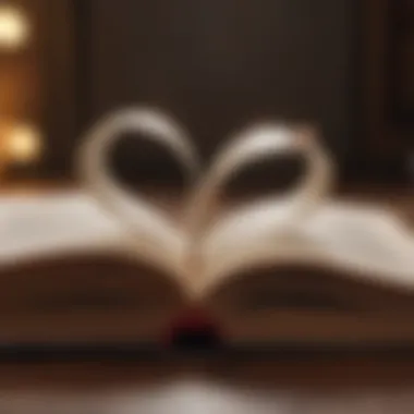 Heartfelt Quotes on Love An open book with heartfelt quotes about love