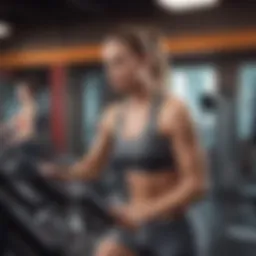 High-intensity interval training session showcasing diverse cardio equipment