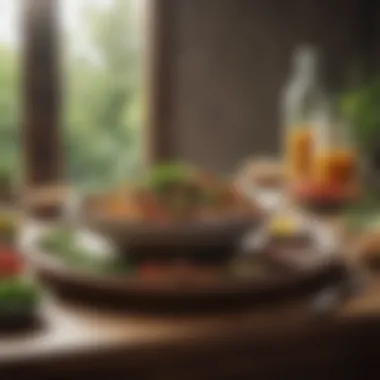 Mindful Eating Environment Mindful eating setting with fresh ingredients