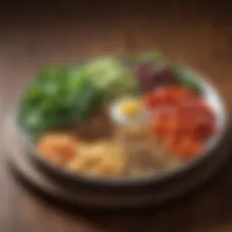 Vibrant plate of nutrient-rich foods