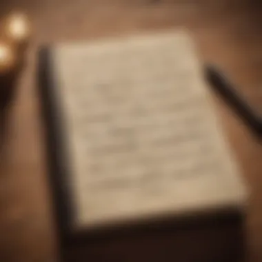 Handwritten Love Quote A handwritten love quote on a vintage notebook