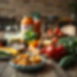 An assortment of healthy foods promoting fasting diets