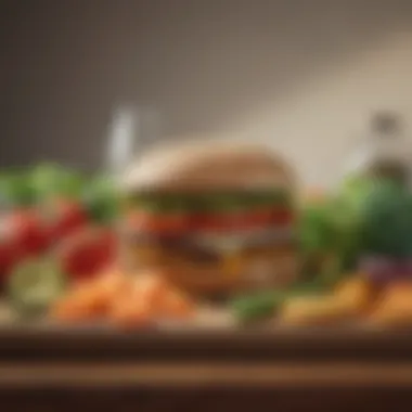 Balanced Nutrition with Fatty Proteins Balanced meal featuring fatty protein sources and vegetables