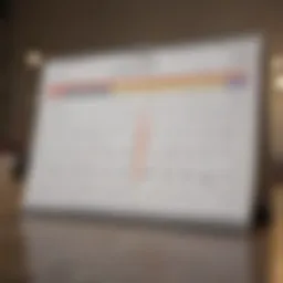 Calendar interface showcasing scheduling options