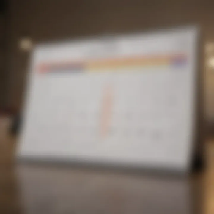 Calendar interface showcasing scheduling options