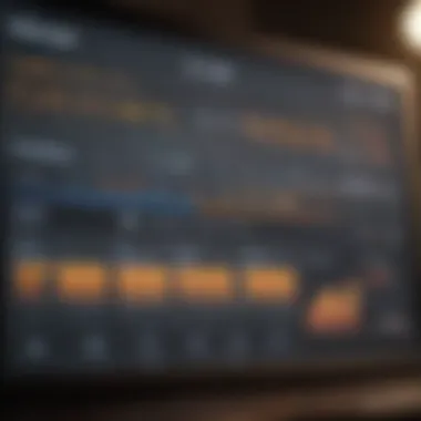 Dashboard displaying analytics and scheduling features
