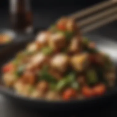 Artistic Plating of Tofu Stir-Fry