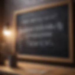 Motivational quote written on a chalkboard
