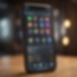 Visual representation of various language learning apps on a smartphone screen