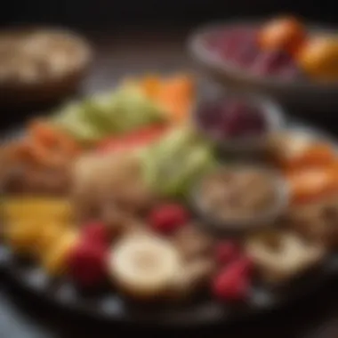 Nutritious Late-Night Snack Choices A healthy late-night snack platter featuring fresh fruits and nuts