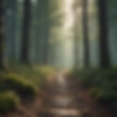 The Journey of Life A path winding through a forest, symbolizing the journey of life
