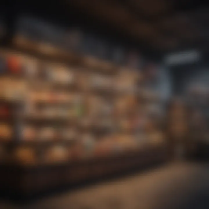 Showcase of tangible goods for sale