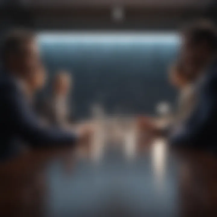 An executive meeting discussing corporate strategy