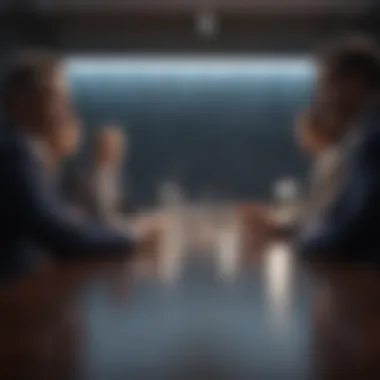Strategic Discussion Among Executives An executive meeting discussing corporate strategy