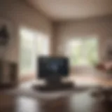 A sleek smart home hub controlling various devices