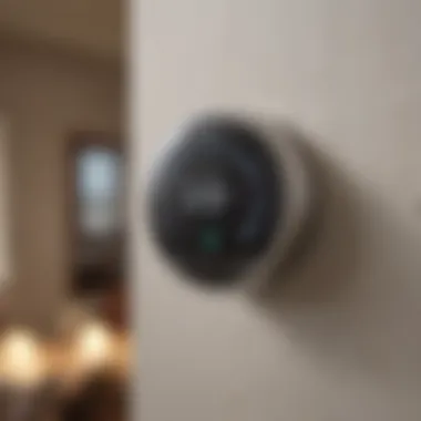 Smart Thermostat: Enhancing Energy Efficiency An energy-efficient smart thermostat displaying temperature settings