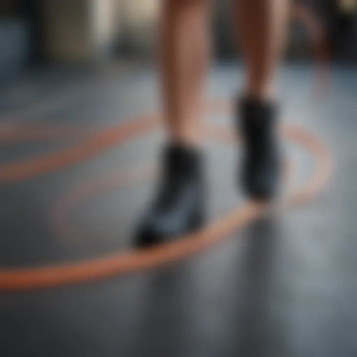 Close-up of jump rope highlighting its versatility and accessibility