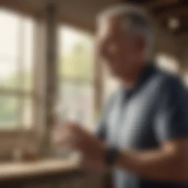 A senior individual engaging in physical activity to highlight the importance of calcium