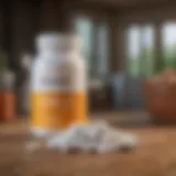 A variety of calcium supplements displayed on a wooden table