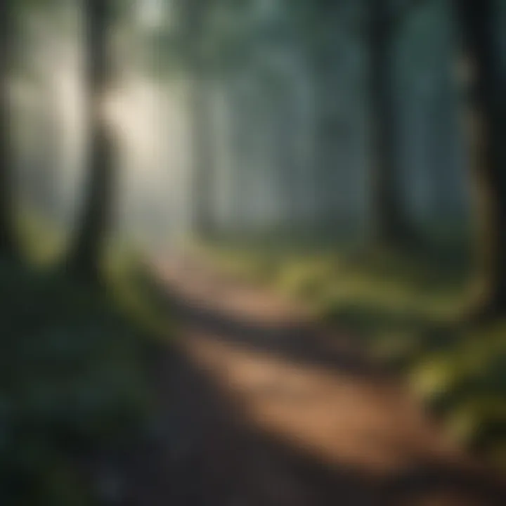 Path leading through a mystical forest