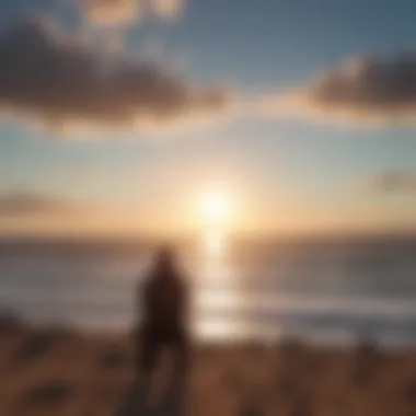 The Horizon of Life A person gazing at a vast horizon signifying life's journey