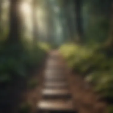 Path to Inner Growth A tranquil path in a forest symbolizing reflection and growth