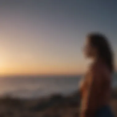 A silhouette of a woman gazing at a horizon, symbolizing hope and possibility.