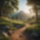 A serene landscape representing tranquility and joy