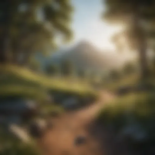 A serene landscape representing tranquility and joy
